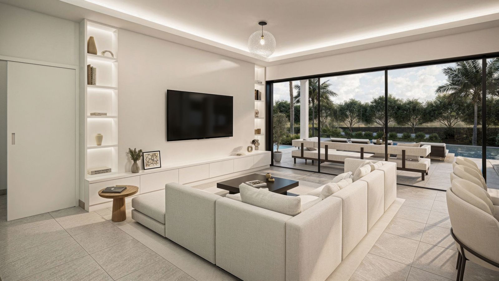 04 modern living room sunrise view