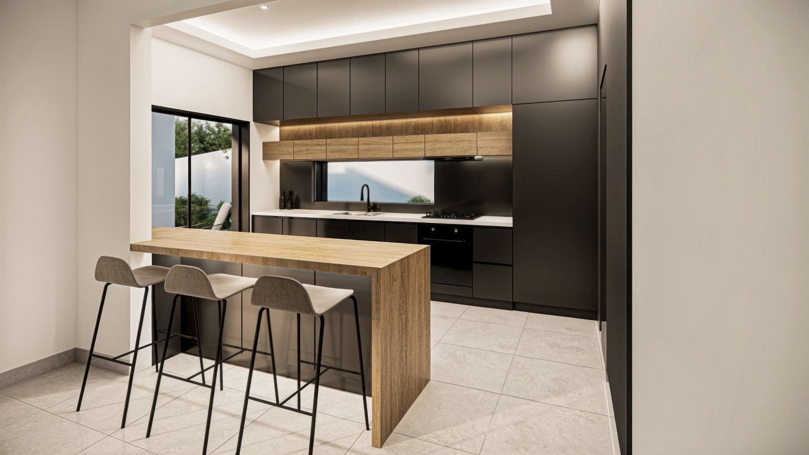 06 modern kitchen with island
