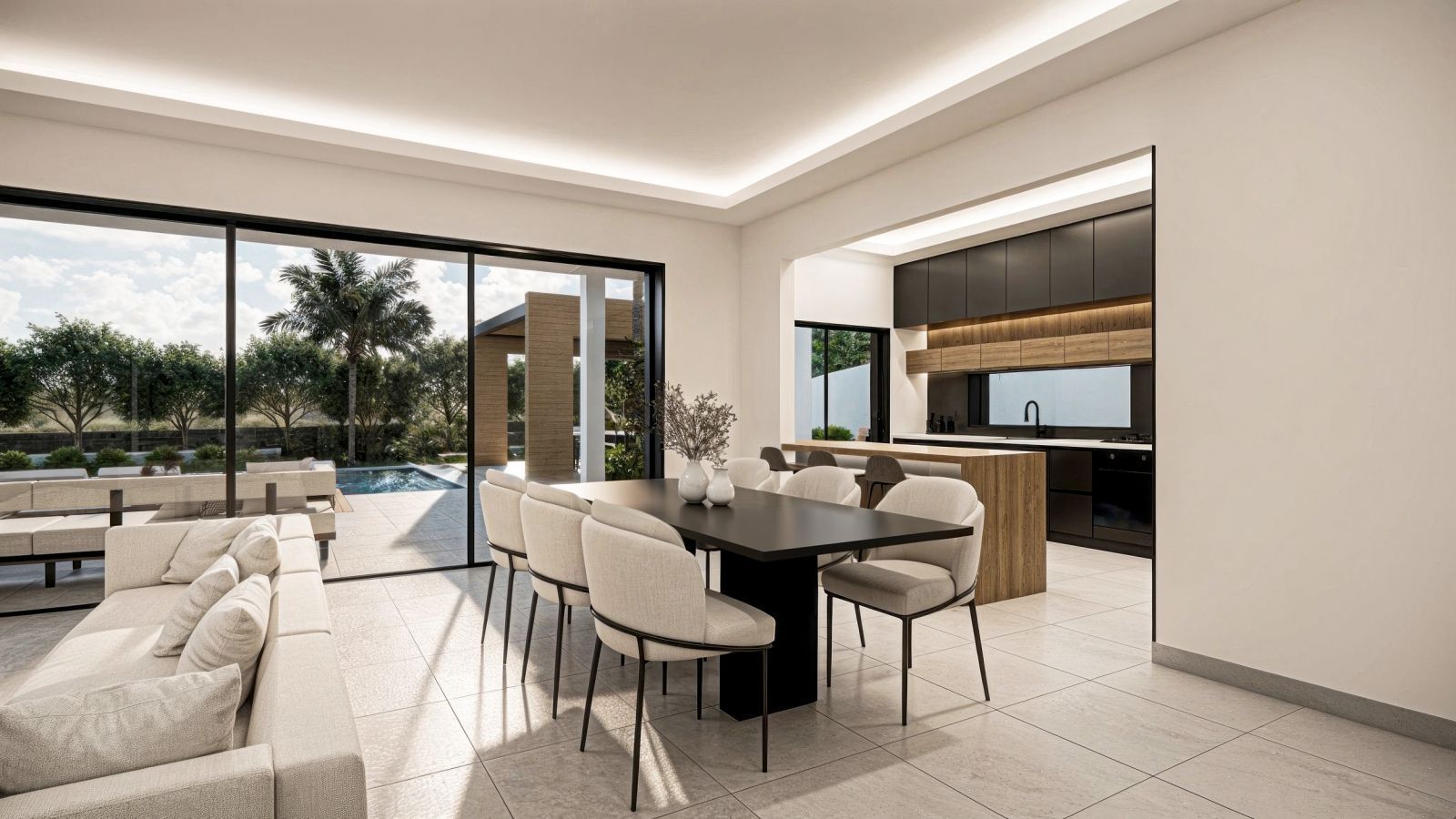 08 modern open plan kitchen dining